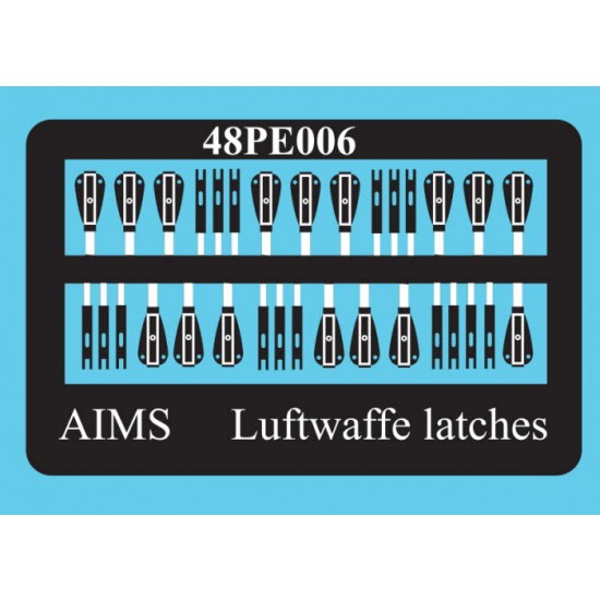 1/48 Luftwaffe Latches Detail Set for Bf-109/110/Me-410/262/Fw-190