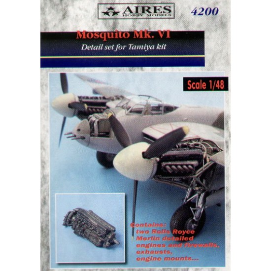 1/48 Mosquito Fb Mk.VI/NF Mk.II Engine Set for Tamiya kit