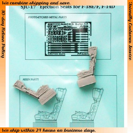 1/48 SJU-17 Ejection Seats For F-18E/F, F-14D for Hasegawa kit