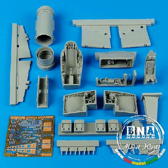 1/48 Saab J35F Draken Detail Set for Hasegawa kit