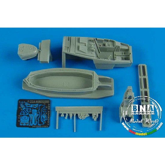 1/72 F-22A Raptor Cockpit Set for Revell kit