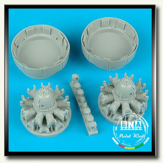 1/48 Douglas A-26B/C Invader Engines for Revell/Monogram kit