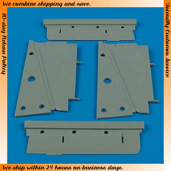 1/72 Douglas A-1 Skyraider Horizontal Stabilisers for Hasegawa kits 
