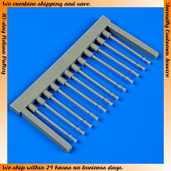 1/72 Avro Lancaster B.II Gun Barrels (Round Perforations) for Airfix kit