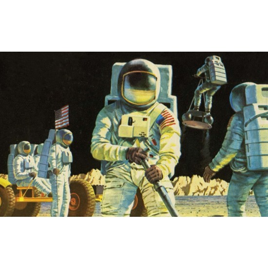 1/76 US Astronauts Figures & Moon Buggy