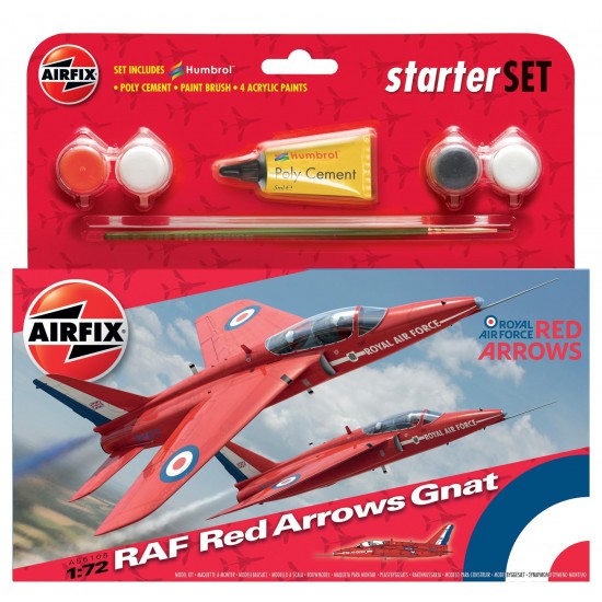 1/72 Airfix RAF Red Arrows Gnat Gift/Starter Set 