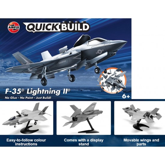 Quickbuild F-35B Lightning II Plastic Brick Construction Toy (Wingspan: 260mm)