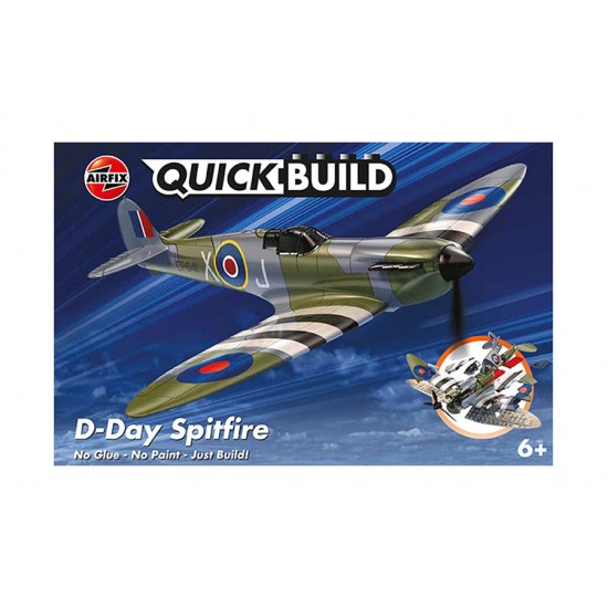 Quickbuild D-Day Spitfire Plastic Brick Construction Toy (Wingspan: 270mm)