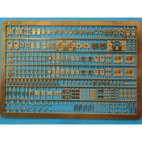 1/48 WWII RAF/German/US Cockpit Photo-etched Sheet