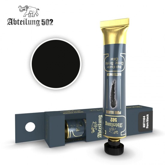 High Quality Dense Acrylic Paint - Pure Black (20ml tube)
