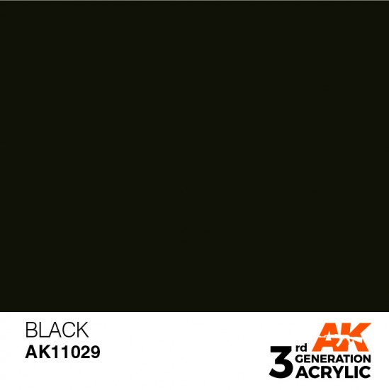 Acrylic Paint (3rd Generation) - Black (Intense Colours, 17ml)