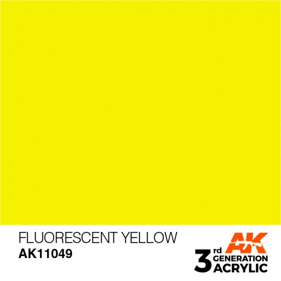 Acrylic Paint (3rd Generation) - Fluorescent Yellow (17ml)