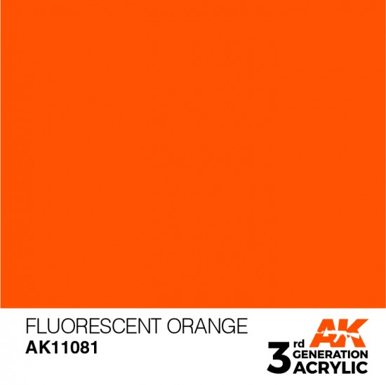 Acrylic Paint (3rd Generation) - Fluorescent Orange (17ml)