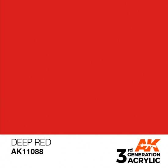 Acrylic Paint (3rd Generation) - Deep Red (Intense Colours, 17ml)