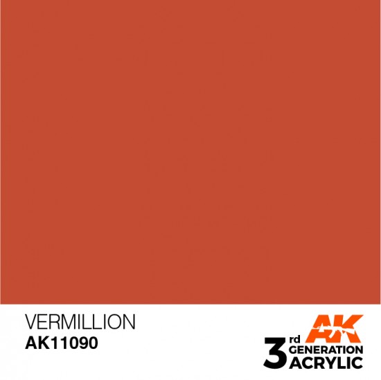 Acrylic Paint (3rd Generation) - Vermillion (17ml)