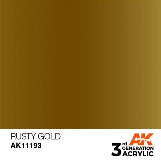 Acrylic Paint (3rd Generation) - Rusty Gold (Metallic Colours, 17ml)