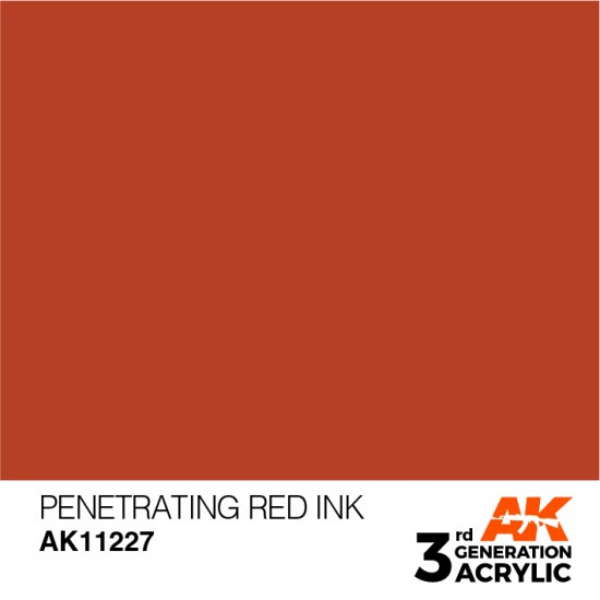 Acrylic Paint (3rd Generation) - Penetrating Red INK (17ml)