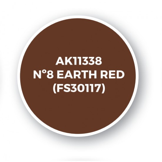 Acrylic Paint (3rd Generation) for AFV - No.8 Earth Red (FS30117) 17ml