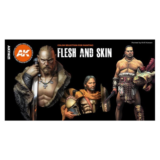 Acrylic Paint (3rd Generation) Set for Figures - Flesh and Skin Colours 3G (6x 17ml)