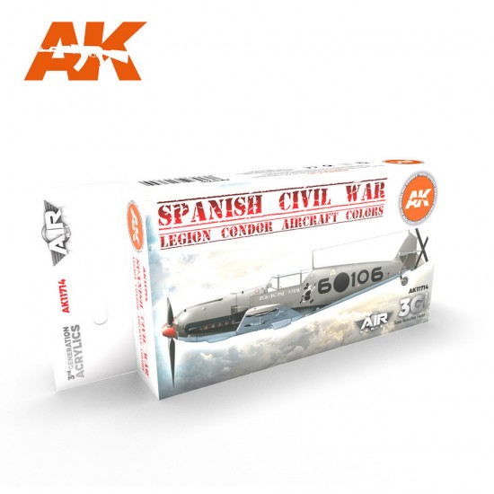 Acrylic Paint 3rd Gen set for Aircraft - Spanish Civil War. Legion Condor Aircraft