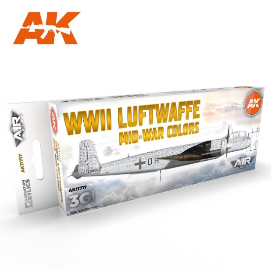 Acrylic Paint 3rd Gen set for Aircraft - WWII Luftwaffe Mid-War Colours (8x 17ml)