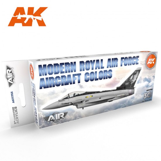 Acrylic Paint 3rd Gen set for Aircraft - Modern RAF Aircraft Colours (8x 17ml)