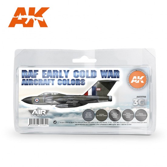 Acrylic Paint 3rd Gen set for Aircraft - Early Cold War RAF Aircraft Colours