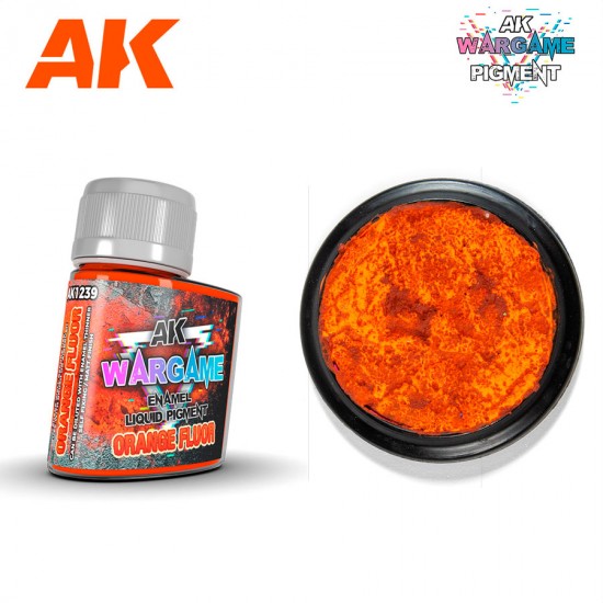 Enamel Liquid Pigment for Wargame - Orange Fluor (35ml)