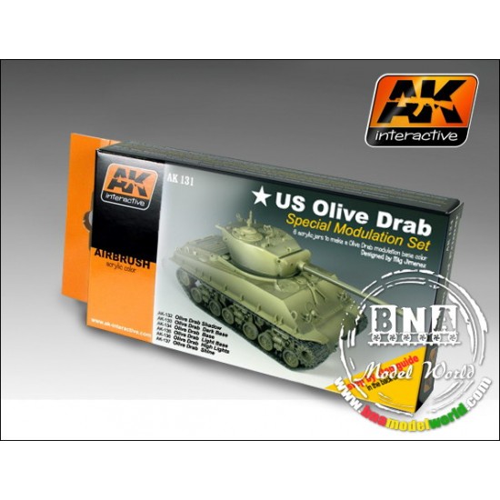 Olive Drab Colour Modulation Set (6 x 17ml)
