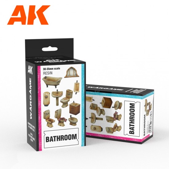 Bathroom Set Wargame (Resin, 30-35mm)