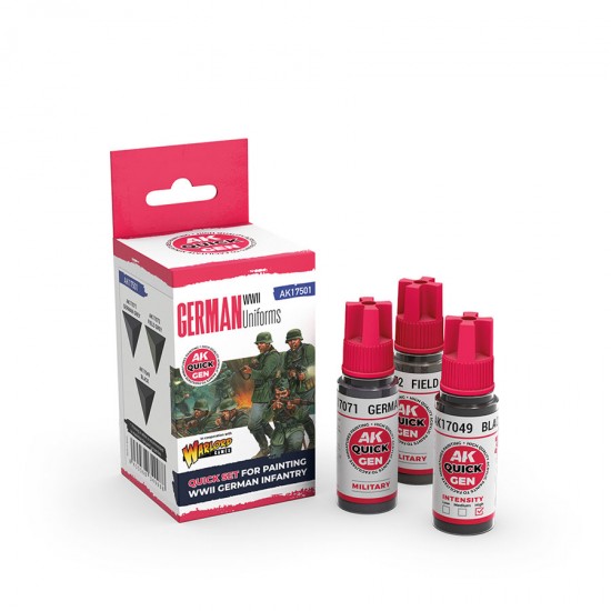 Acrylic Colour set for Contrast Painting - Quick Gen #German Uniforms (3x 18ml)