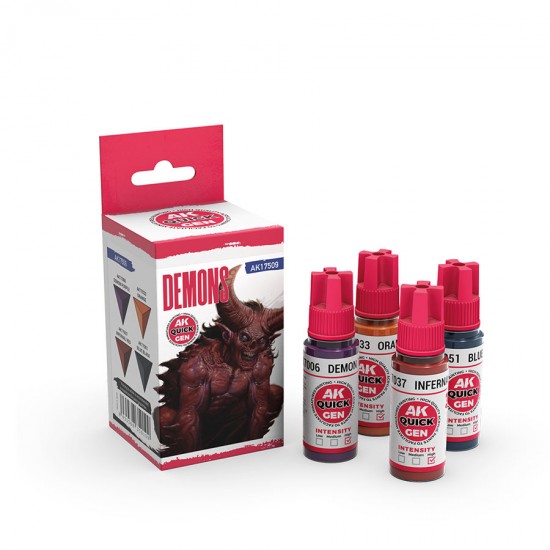 Acrylic Colour set for Contrast Painting - Quick Gen #Demons (4x 18ml)