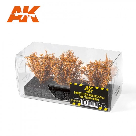 Dark Yellow Bushes 40-60mm for 1/35 / 75mm / 1/20 Scale Scene