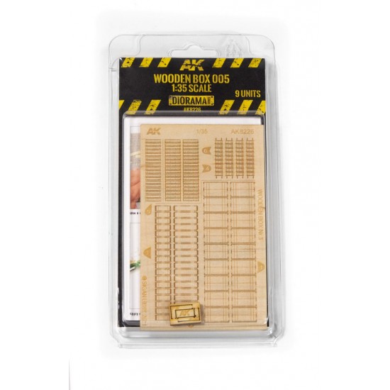 1/35 Laser Cut Wooden Box 005 (9pcs)