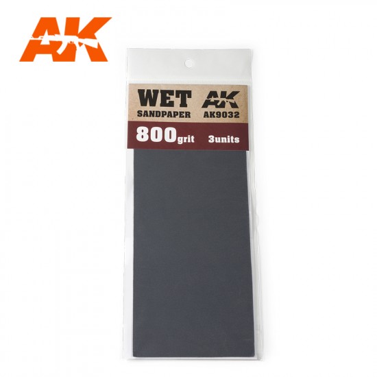 Wet Sandpaper 800 Grit (3pcs)
