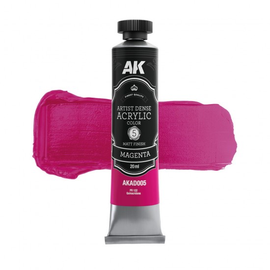 Artist Dense Acrylic Colour - Magenta (20ml, matt finish)