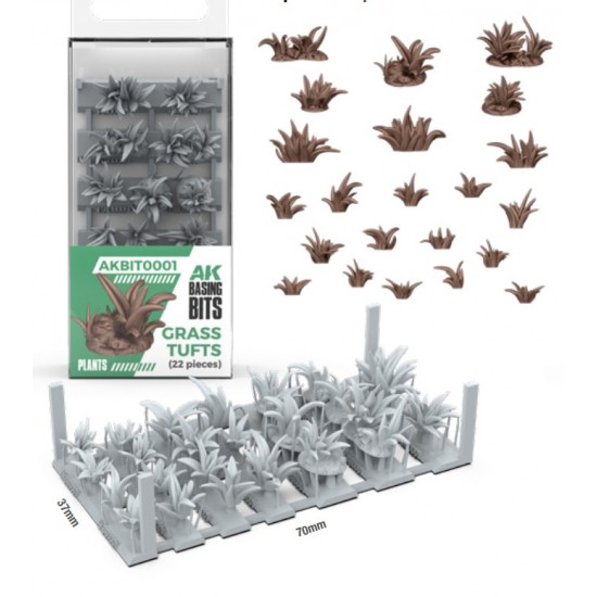 Wargames Basing Bit - Plants #Grass Tufts (22pcs)