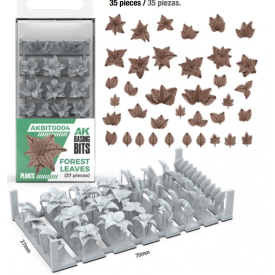 Wargames Basing Bit - Plants #Forest Leaves (35pcs)