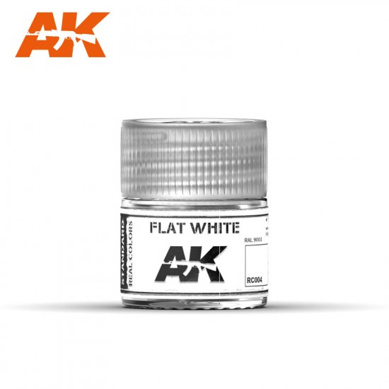 Real Colours Series Acrylic Lacquer Paint - Flat White (10ml)