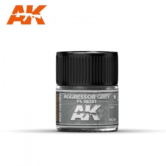 Real Colours Aircraft Acrylic Lacquer Paint - Aggressor Grey FS 36251 (10ml)
