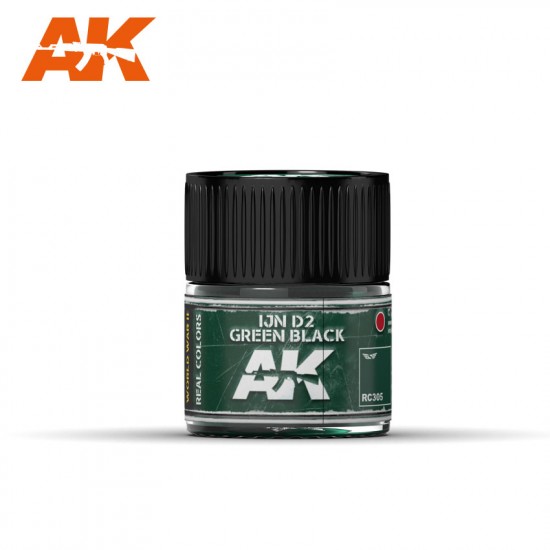 Real Colours Aircraft Acrylic Lacquer Paint - IJN D2 Green Black (10ml)