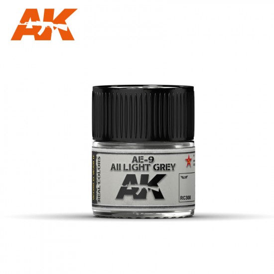 Real Colours Aircraft Acrylic Lacquer Paint - AE-9 / AII Light Grey (10ml)