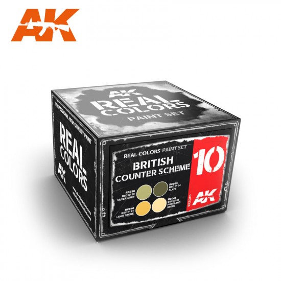 Acrylic Lacquer Paints Set - British Counter Scheme (4 x 10ml)