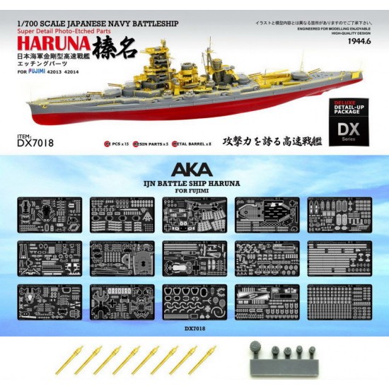 1/700 IJN Battleship Haruna 1941-45 Detail-up Set for Fujimi kits