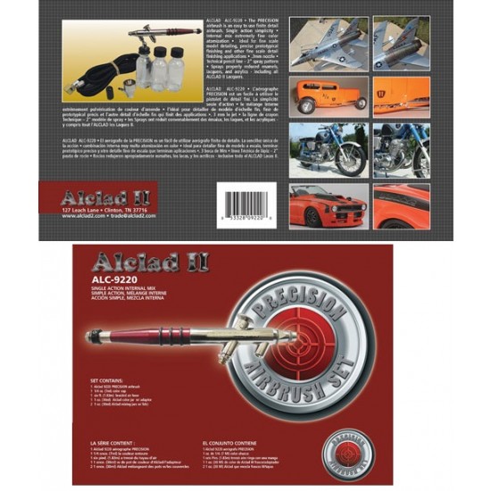 Precise Airbrush Set - Single Action, 0.3mm Nozzle, 2" Spray Pattern