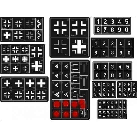 Painting Stencils for 1/72 WWII German Aircrafts