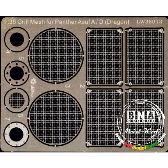 1/35 Grill Mesh for Dragon kit Panther D/A