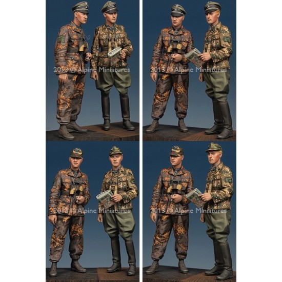 1/35 Kurt Meyer in Normandy & WSS Grenadier Officer Set (2 Figures, Each w/2 Heads)