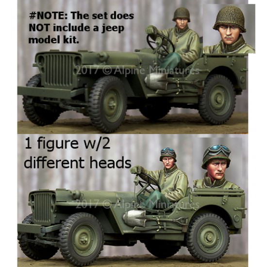 1/35 WWII US Jeep Driver (1 figure w/2 different heads)