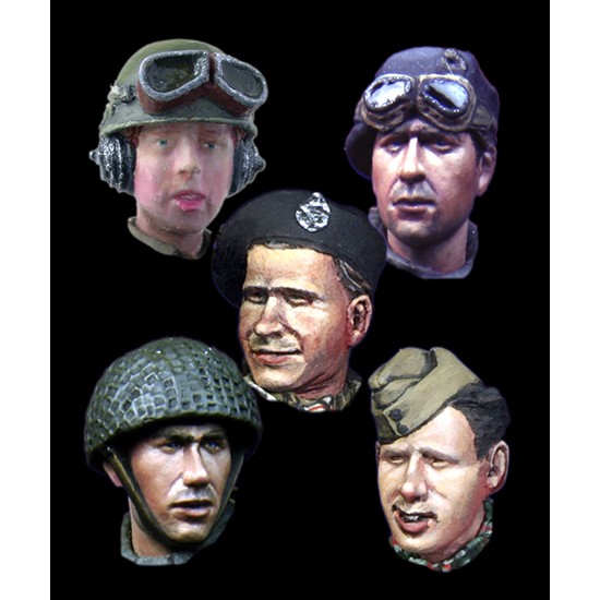 1/35 WW2 British Head Set #2 (5 heads)